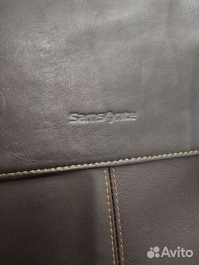 Мужской кожаный портфель samsonite
