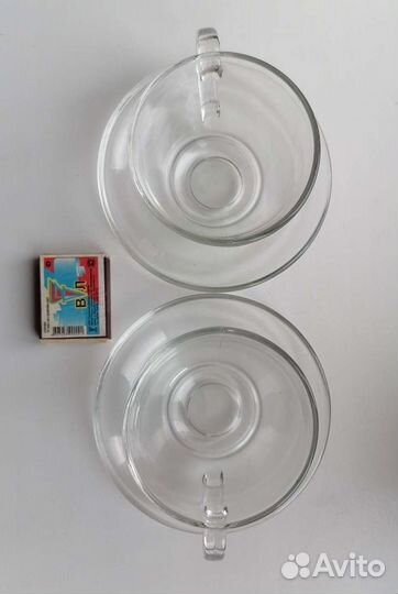 Чайные пары (две) из стекла