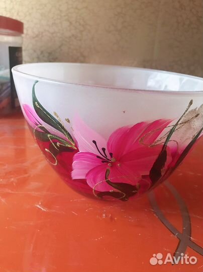 Ваза новая цветное стекло