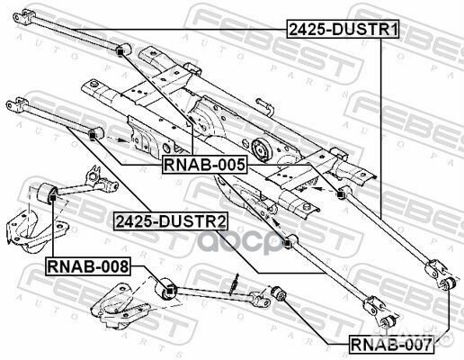 Сайлентблок задн подвески renault duster 2011