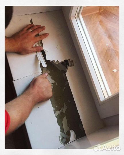 Откосы пвх Замена подоконника порога