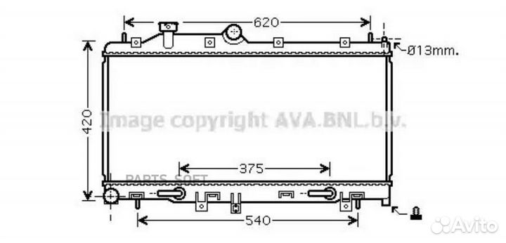Радиатор охлаждения Субару Форестер 2008