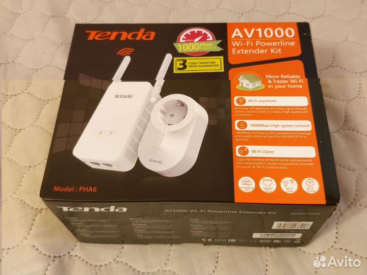 Адаптер Powerline - Tenda PHA6