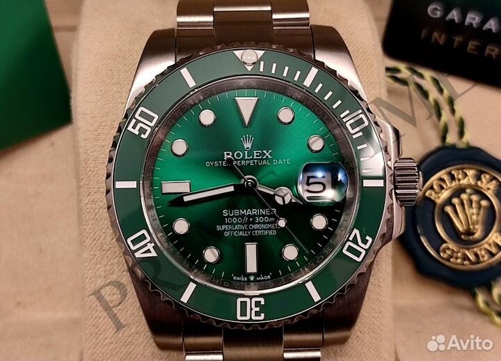 Часы мужские механические Rolex Submariner Hulk