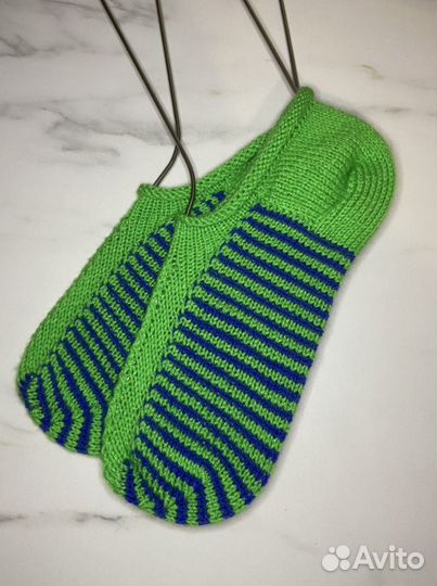 Вязанные следки носки
