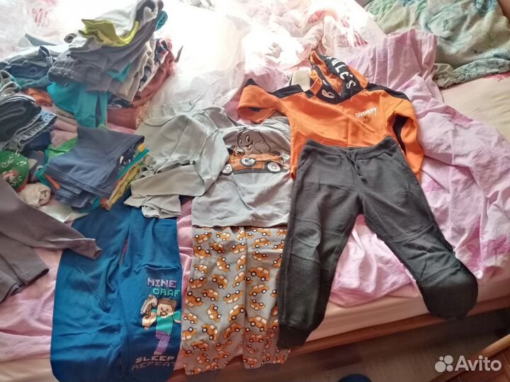 Большой пакет с вещами на мальчика 4-5 лет