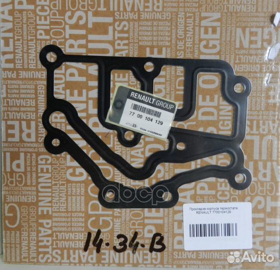 Прокладка корпуса термостата 7700104129 renault