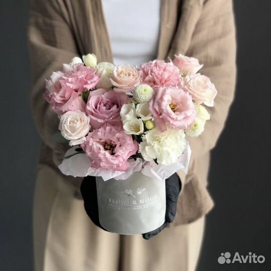 Цветы букеты в коробочке