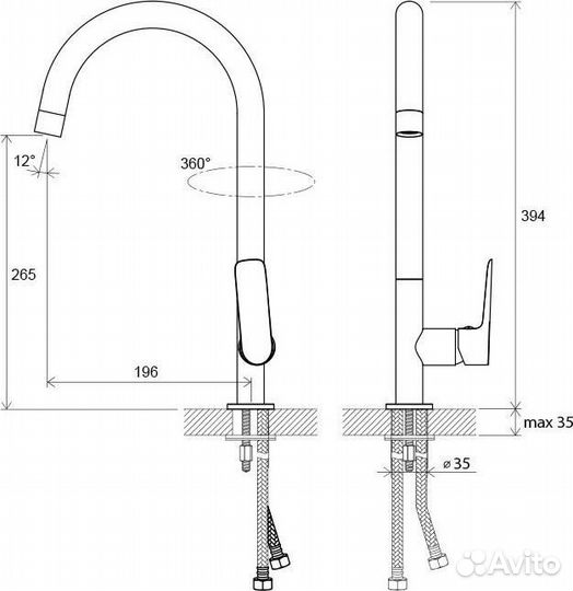 Смеситель для кухни Ravak classic-CL 016.00 X070085