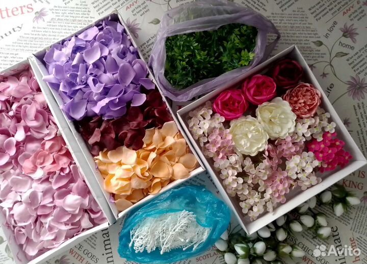 Мыльные цветы и остатки от творчества