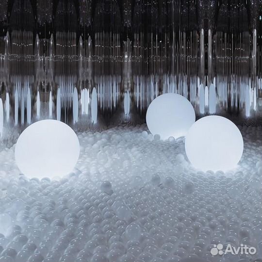 Уличный светильник шар RGB 30 см матовый IP65 220В