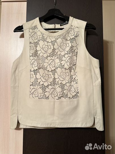 Женский топ из натуральной кожи