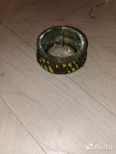 Солонка мельхиор с эмалями СССР