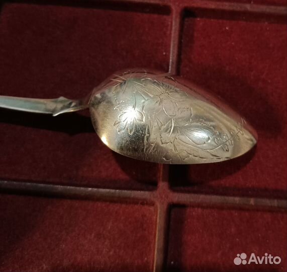 Царская десертная ложка серебро
