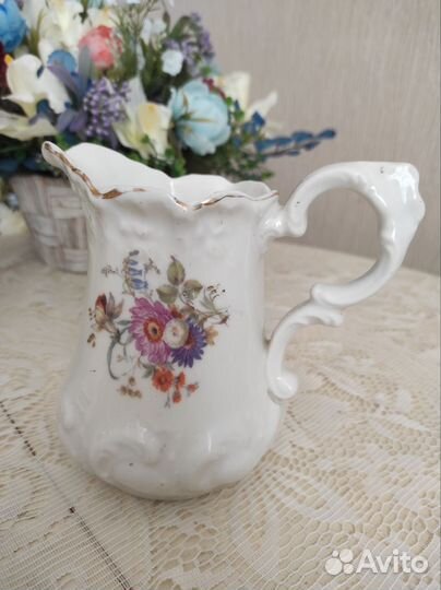 Фарфор молочник, блюдо, чайник. Редкость