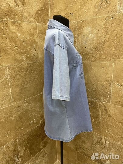 Рубашка джинсовая размер XXL