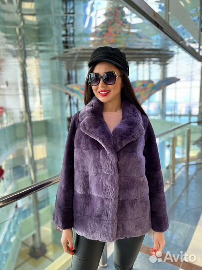 Шуба из меха кролика 46 48 50 52 54