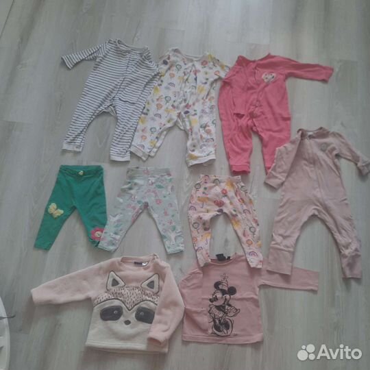 Пакет брендовой одежды для девочки 9-12 мес