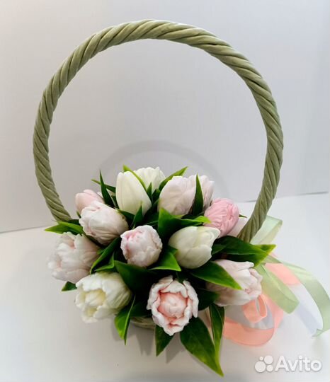 Букет из мыла тюльпаны