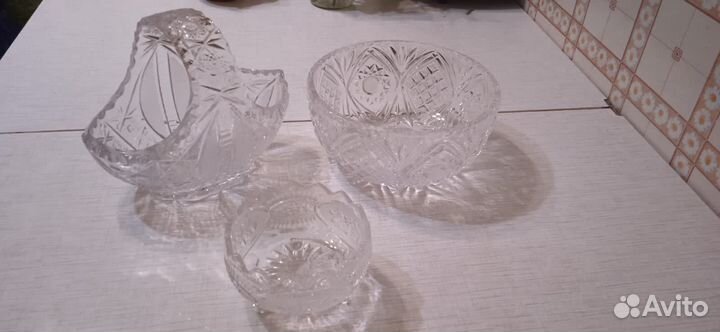 Салатник хрустальный