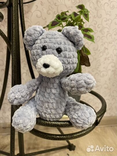 Мишка серый, ручная работа