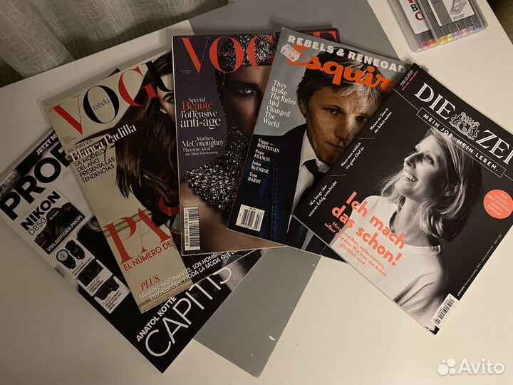 Журналы на французском, английском и немнцком