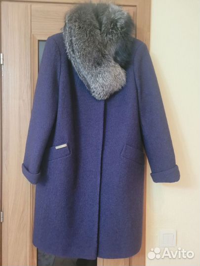 Пальто шерсть женское зимнее 52 размер