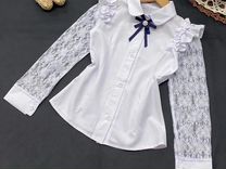 Нарядная белая блузка для девочки 128-152