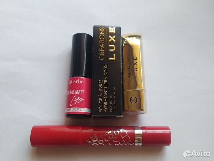 Губные помады Biosea, Rimmel, Faberlic