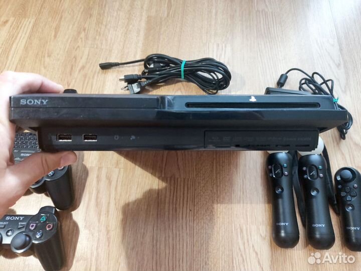 PS3 Slim 250gb как новая + 53 игры