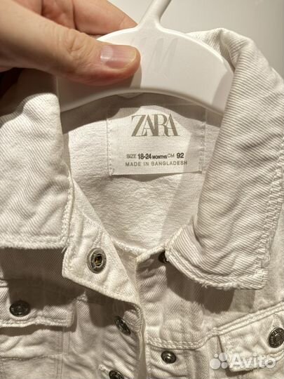 Джинсовая куртка zara 92 размер