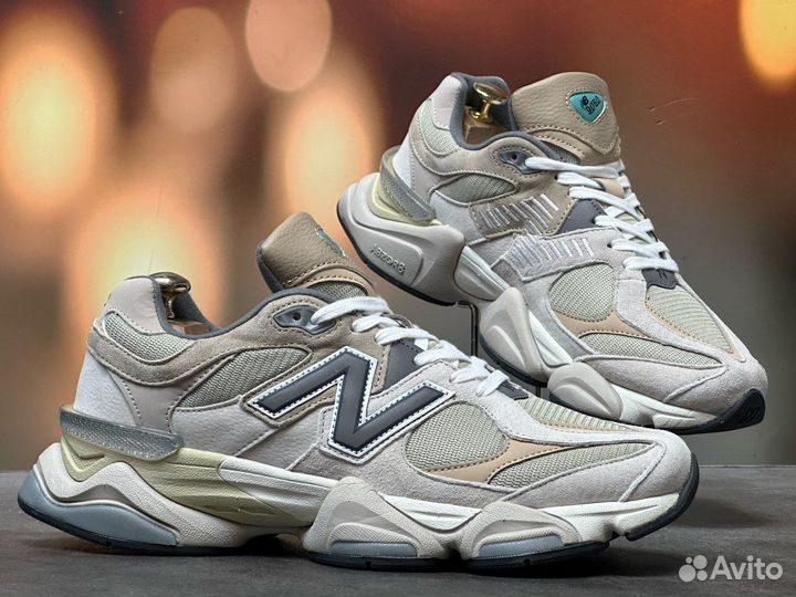 Кроссовки&New Balance 9060 Бежевый Нежность