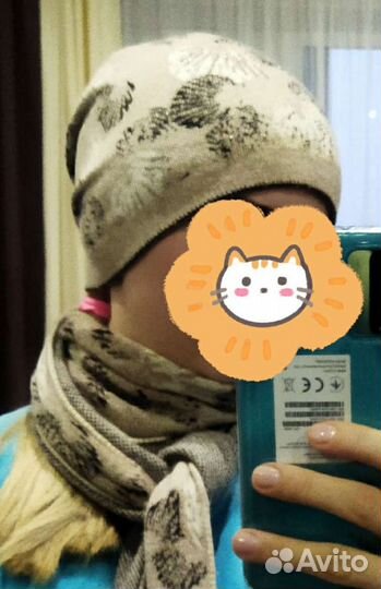 Женский шарф с шапкой