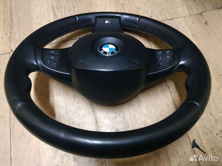 Руль BMW X3 e83 X5 e53 M-tex с аэрбегом