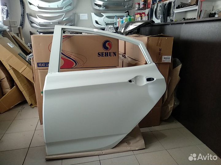 Дверь задняя Хендай Солярис левая 11-17