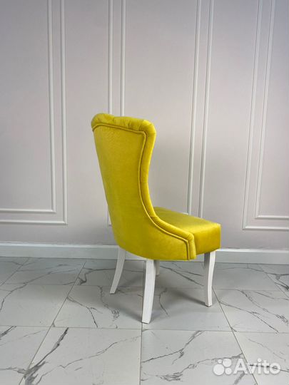 Стул в каретной стяжке Венеция, желтый