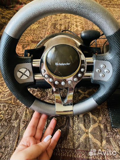 Игровой руль с педалями и коробкой передач