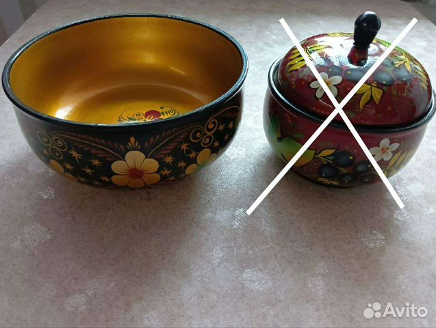 Салатница и сахарница хохлома