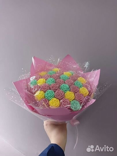 Съедобные букеты с шоколадными розами