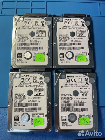 HDD на 500Gb/1Tb/2Tb/4Tb; 2.5