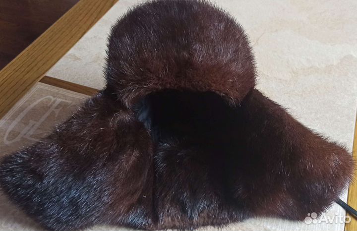 Норковая шапка мужская ушанка