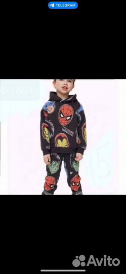 Спортивный костюм для мальчика. Халк.Человек-паук