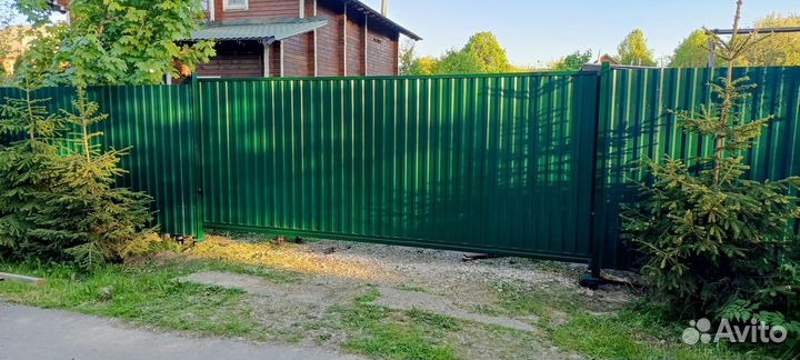 Откатные ворота для дома