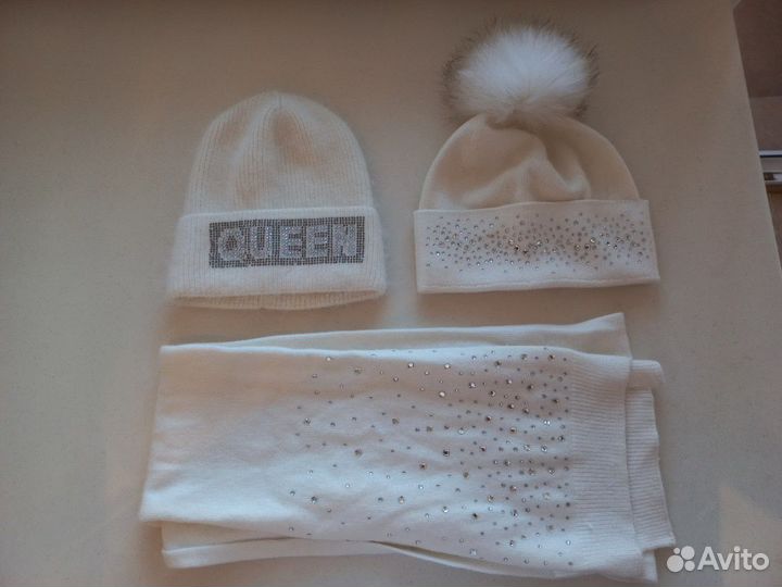 Женская шапка и шарф