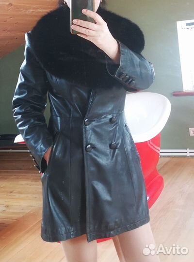 Кожаный плащ женский натуральная кожа