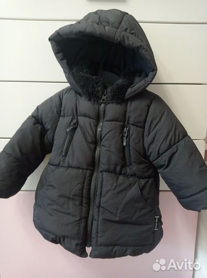 Зимняя куртка для девочки Zara, 18-24 см, 92 р