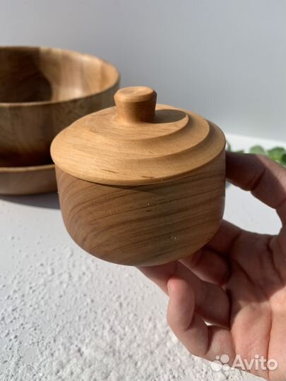 Солонка деревянная