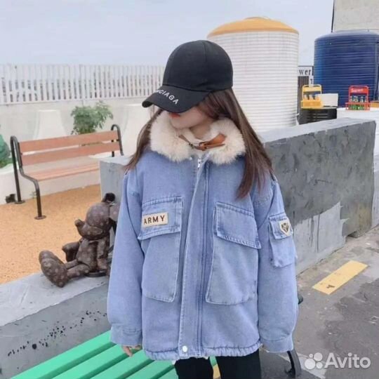 Джинсовая куртка парка для девочки