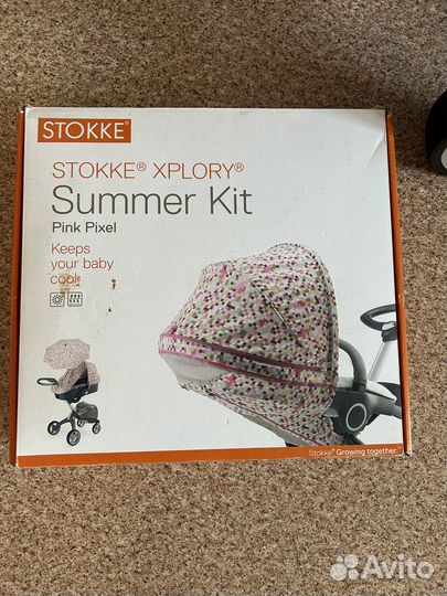 Коляска stokke xplory малиновая 2 в 1