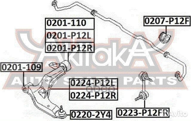 Сайлентблок рычага подвески перед. nissan/infiniti